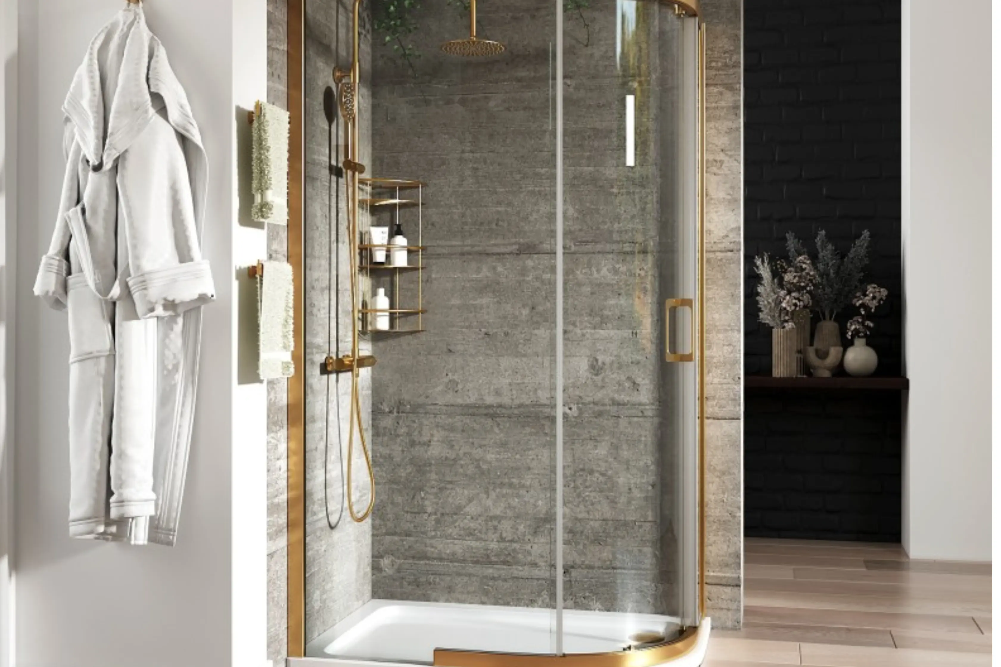 Quadrant Shower Enclosure In Modern Stylish Bathroom